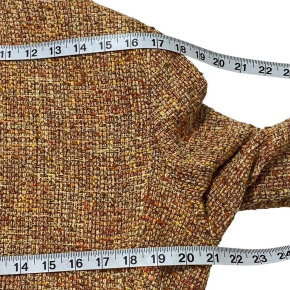 Jones New York Womens Boucle Tweed Blazer | 14 | Orange | Button Up | Vented - Picture 7 of 10